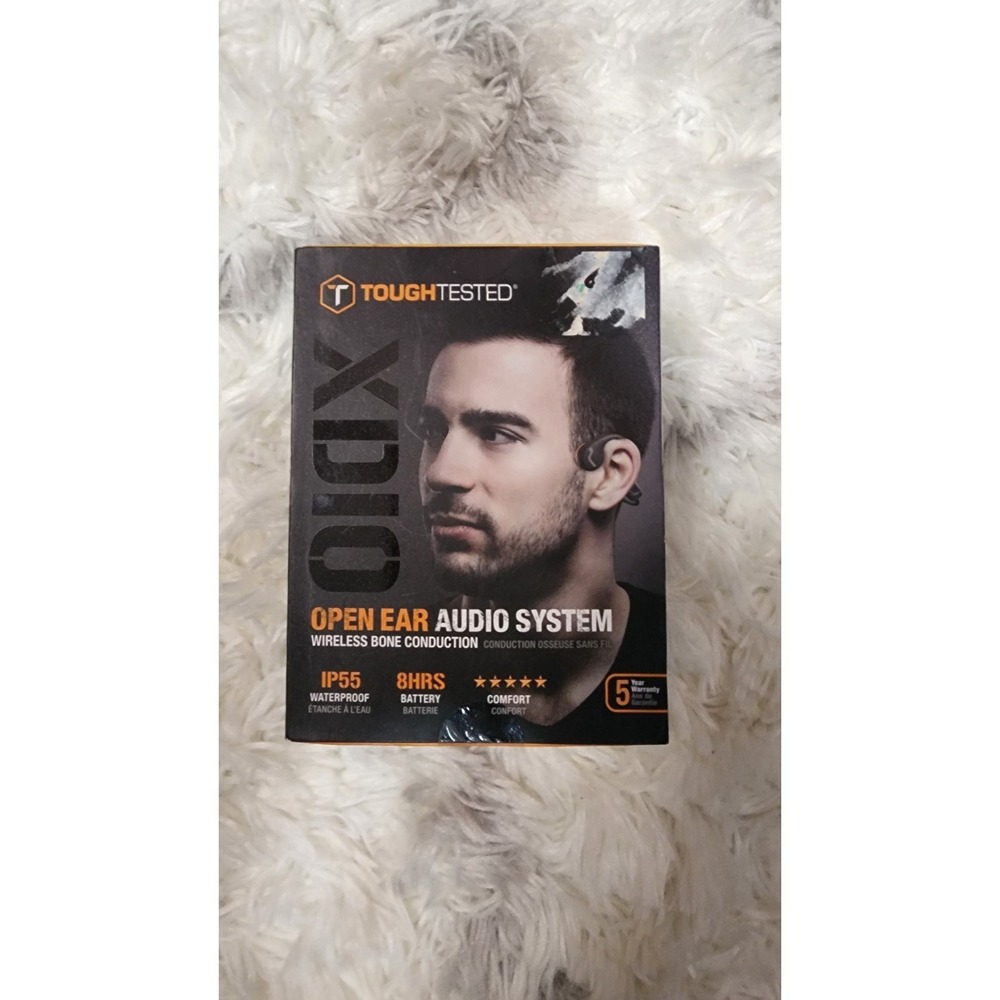 Tough Tested XDIO Wireless Bone Conduction Neckband Headphones Black Waterproof